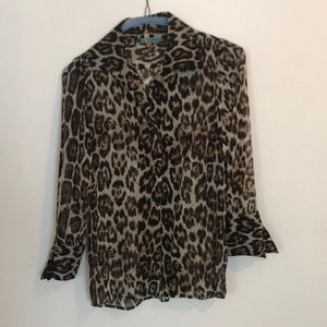 Alice and Olivia Silk Button Down